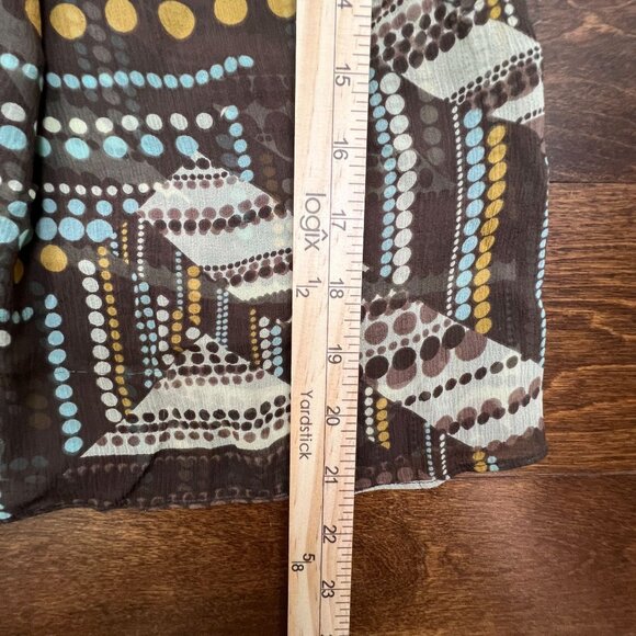 J Jill Womens Brown Silk Polka Dot Popover Blouse Size XSP Petite Short Sleeve - Picture 10 of 12